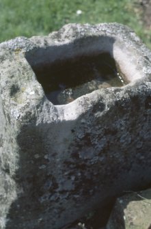 View of possible stone font, Rerrick Old Churchyard.