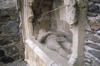 View of effigy of James Ogilvy of Deskford, Fordyce Old Parish Church.

