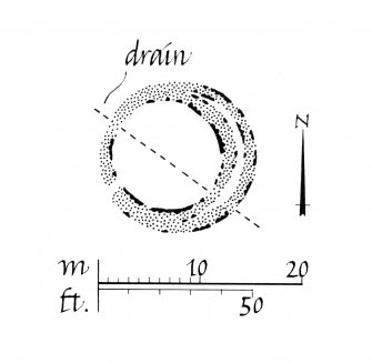 Publication drawing: Barnakill hut circle. Photographic copy.