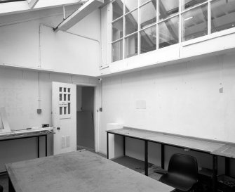Interior view of Glasgow School of Art showing basement, storeroom to N of studio from NW.