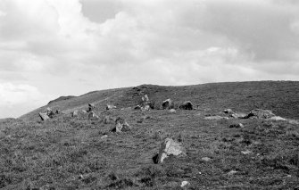 Blasthill chambered cairn, N side from N.