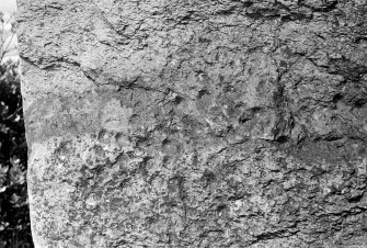 Macbeth's Stone. Detail of cupmarks.