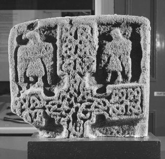 Face of Inchbraoch cross slab no.2, on display in Montrose Museum.
