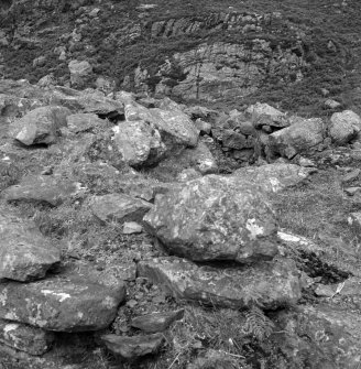 Dun Bhuirg, cell and cell entrance in foreground.