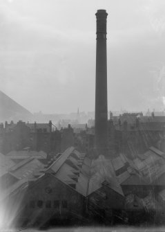 View of New Street Gasworks chimney looking East, Edinburgh