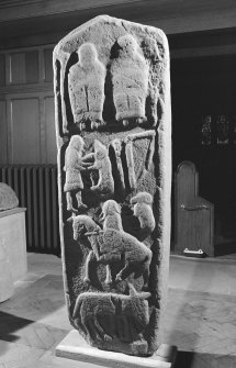 View of reverse of the Aldbar cross slab in Brechin Cathedral.