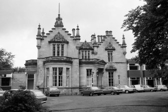 View of main facade from SE.