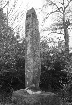 View of face of the Mugdrum Cross.