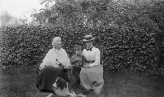 Group portrait with Glen the dog.