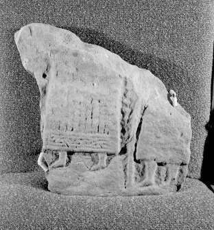 View of Rosemarkie sculptured stone fragment.