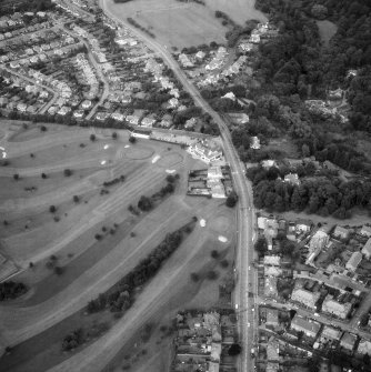 Oblique aerial view of Hailes and Kingsknowe Golf Course, Edinburgh.