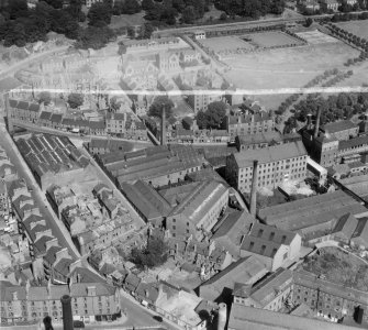 HR Carter & Sons, Dundee, Angus, Scotland, 1947. Oblique aerial photograph taken facing North . This image was marked by Aerofilms Ltd for photo editing. 