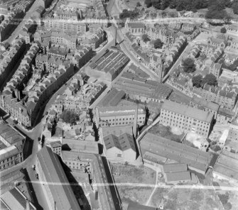 HR Carter & Sons, Dundee, Angus, Scotland, 1947. Oblique aerial photograph taken facing North/West. This image was marked by Aerofilms Ltd for photo editing. 