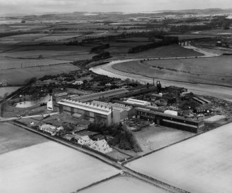 Messrs Cochran and Co, Annan Works,  Annan, Dumfriesshire, Scotland, 1948. Oblique aerial photograph taken facing North.