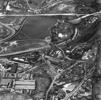 The Winter Thomas Co. Ltd., Innerleven, Wemyss, Fife, Scotland 1951. Oblique aerial photograph taken facing South/West. This image was marked by Aerofilms Ltd for photo editing.