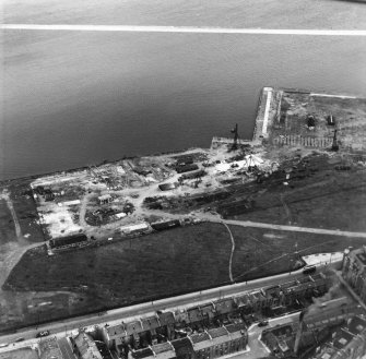 Joseph Rank Ltd., Newhaven, Edinburgh, MIDLOTHIAN, Scotland,1951. Oblique aerial photograph taken facing North. This image was marked by Aerofilms Ltd for photo editing.