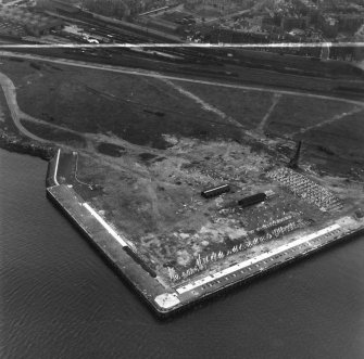 Joseph Rank Ltd., Newhaven, Edinburgh, MIDLOTHIAN, Scotland,1951. Oblique aerial photograph taken facing South. This image was marked by Aerofilms Ltd for photo editing.