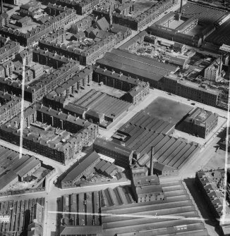 Bridgeton, Glasgow, Lanarkshire, Scotland, 1952. Oblique aerial photograph taken facing East . 