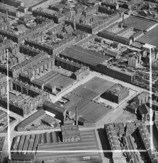 Bridgeton, Glasgow, Lanarkshire, Scotland, 1952. Oblique aerial photograph taken facing North/East. 