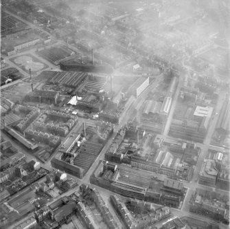 L.Lyle and Son, Bridgeton, Glasgow, Lanarkshire, Scotland, 1952. Oblique aerial photograph taken facing South . 