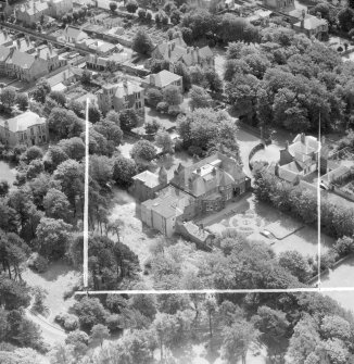 Savoy Park Hotel Ltd, Ayr, Ayrshire, Scotland, 1953. Oblique aerial photograph taken facing West. This image was marked by Aerofilms Ltd for photo editing. 
