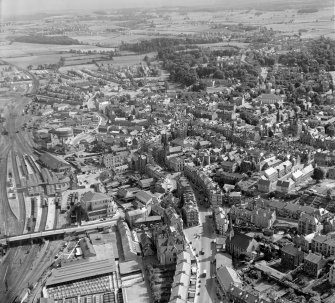 General View Stirling, Stirlingshire, Scotland. Oblique aerial photograph taken facing South/East. 