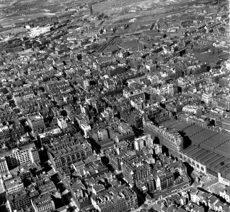 Hope Street and Renfield Street Glasgow, Lanarkshire, Scotland. Oblique aerial photograph taken facing North/East. 