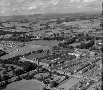 Alexandria Bonhill, Dunbartonshire, Scotland. Oblique aerial photograph taken facing North/East. 