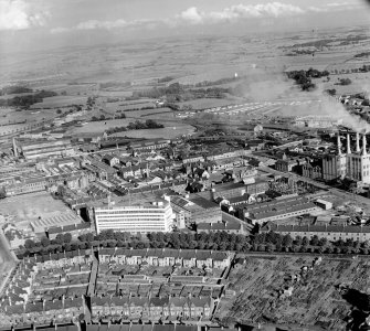 General View Riccarton, Ayrshire, Scotland. Oblique aerial photograph taken facing South/East. 