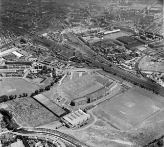 Murrayfield Edinburgh, Midlothian, Scotland. Oblique aerial photograph taken facing East. 