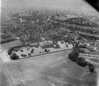 Holyrood Edinburgh, Midlothian, Scotland. Oblique aerial photograph taken facing West. 