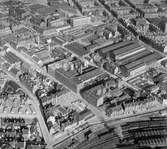Bridgton, Glasgow Glasgow, Lanarkshire, Scotland. Oblique aerial photograph taken facing East. 