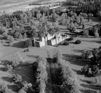 Glamis Castle Glamis, Angus, Scotland. Oblique aerial photograph taken facing North. 