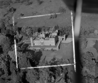Co-operative Holiday Home, Kinfauns Castle Kinfauns, Perthshire, Scotland. Oblique aerial photograph taken facing North. This image was marked by AeroPictorial Ltd for photo editing.