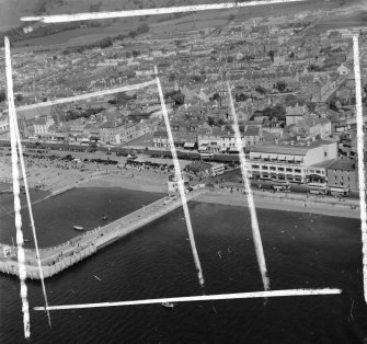 General view Largs, Ayrshire, Scotland. Oblique aerial photograph taken facing North/East. This image was marked by AeroPictorial Ltd for photo editing.