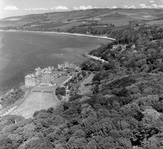 Culzean Castle, Maybole Kirkoswald, Ayrshire, Scotland. Oblique aerial photograph taken facing North. 