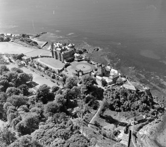 Culzean Castle, Maybole Kirkoswald, Ayrshire, Scotland. Oblique aerial photograph taken facing West. 