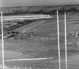 The Marine Hotel, Troon Dundonald, Ayrshire, Scotland. Oblique aerial photograph taken facing East. This image was marked by AeroPictorial Ltd for photo editing.