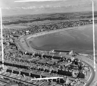 The Marine Hotel, Troon Dundonald, Ayrshire, Scotland. Oblique aerial photograph taken facing East. This image was marked by AeroPictorial Ltd for photo editing.