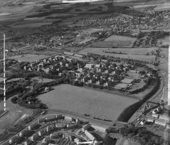 Stobhill General Hospital, Balornock Road Cadder, Lanarkshire, Scotland. Oblique aerial photograph taken facing North/West. This image was marked by AeroPictorial Ltd for photo editing.