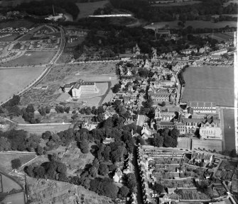 University Buildings Aberdeen, Aberdeenshire, Scotland. Oblique aerial photograph taken facing North. This image was marked by AeroPictorial Ltd for photo editing.