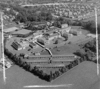 Royal Infirmary Stirling, Stirlingshire, Scotland. Oblique aerial photograph taken facing North/East. This image was marked by AeroPictorial Ltd for photo editing.