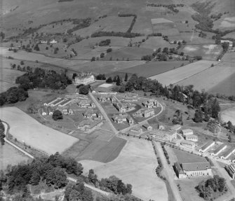 Lennoxtown Castle Institution Campsie, Stirlingshire, Scotland. Oblique aerial photograph taken facing North/West. 