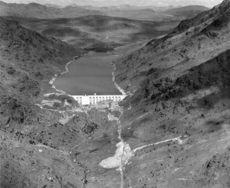 Loch Sloy Hydro Electric Dam Arrochar, Dunbartonshire, Scotland. Oblique aerial photograph taken facing North/West. 