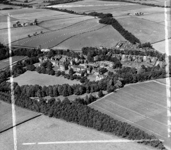 Glengall Hospital Ayr, Ayrshire, Scotland. Oblique aerial photograph taken facing North. This image was marked by AeroPictorial Ltd for photo editing.