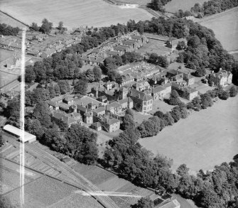 Glengall Hospital Ayr, Ayrshire, Scotland. Oblique aerial photograph taken facing East. This image was marked by AeroPictorial Ltd for photo editing.