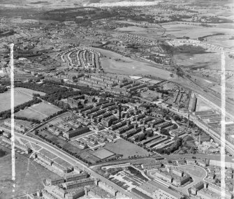 Ruchill Infectious Diseases Hospital, Bilsland Drive Glasgow, Lanarkshire, Scotland. Oblique aerial photograph taken facing North/West. This image was marked by AeroPictorial Ltd for photo editing.
