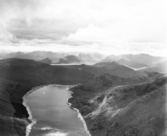 Loch Treig Kilmonivaig, Inverness-Shire, Scotland. Oblique aerial photograph taken facing South. 