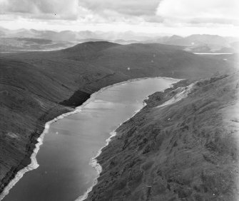 Loch Treig Kilmonivaig, Inverness-Shire, Scotland. Oblique aerial photograph taken facing South/East. 