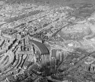 Caledonian Street  Edinburgh, Midlothian, Scotland. Oblique aerial photograph taken facing North. 